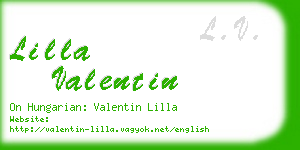 lilla valentin business card
